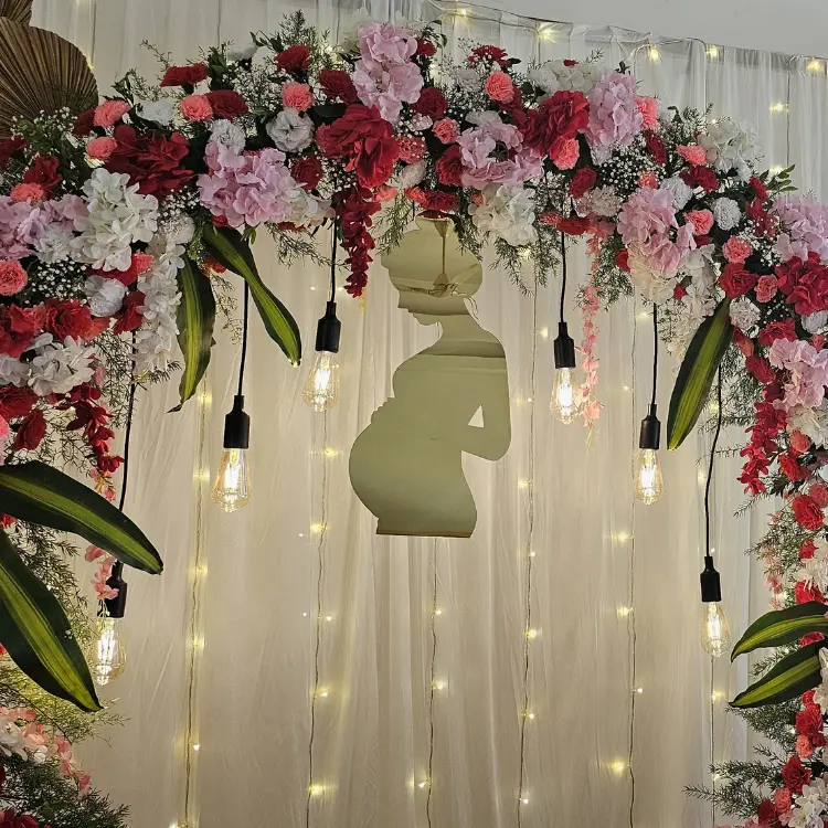 Order Floral Baby Shower Decor with Backdrop Setup